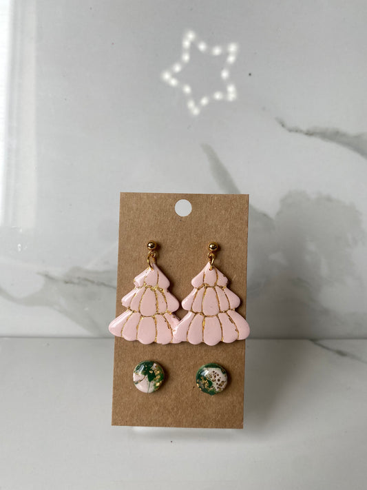 Palest Pink Mommy & Me Earring Set