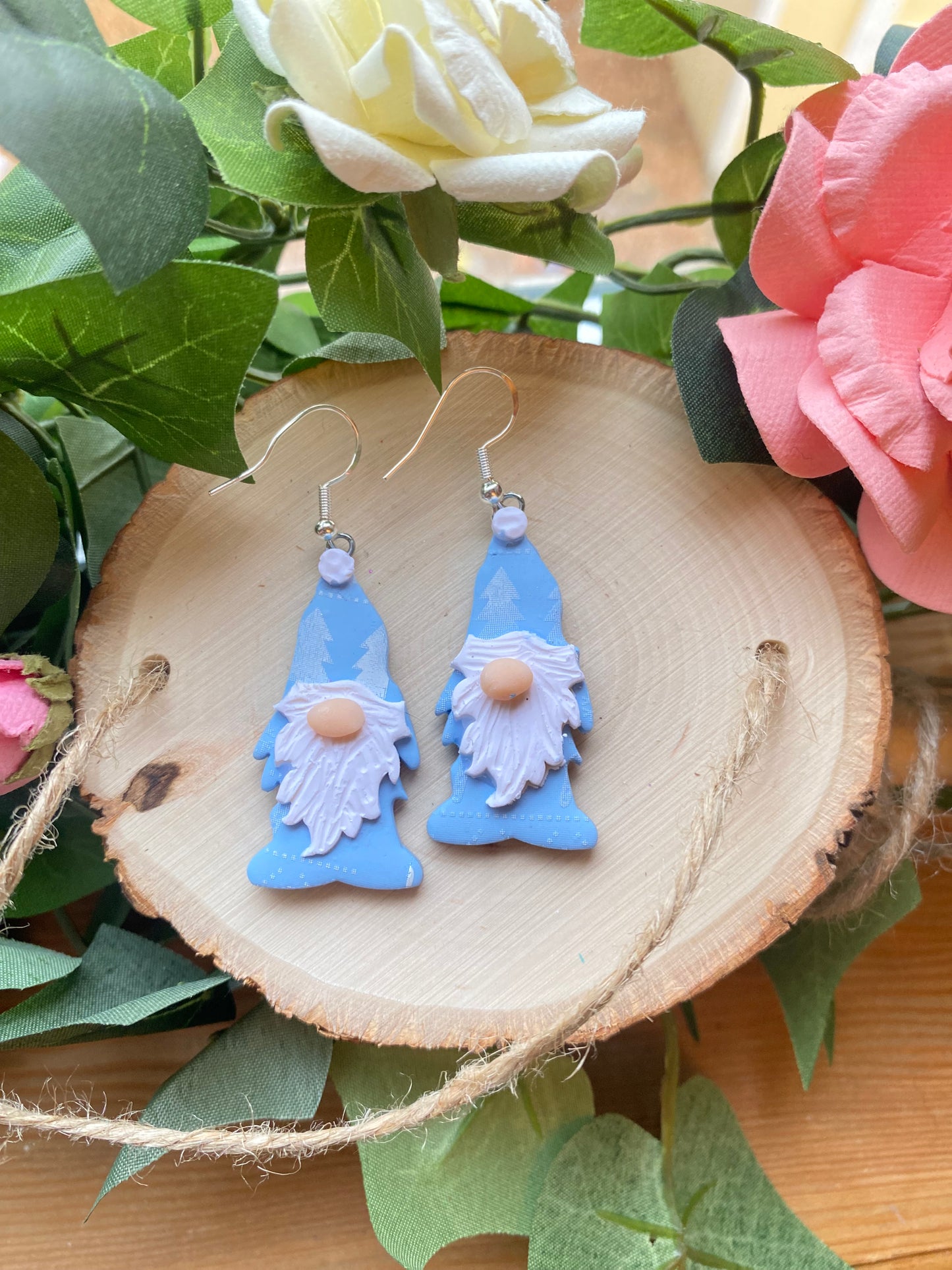 Pale blue patterned gnomes!