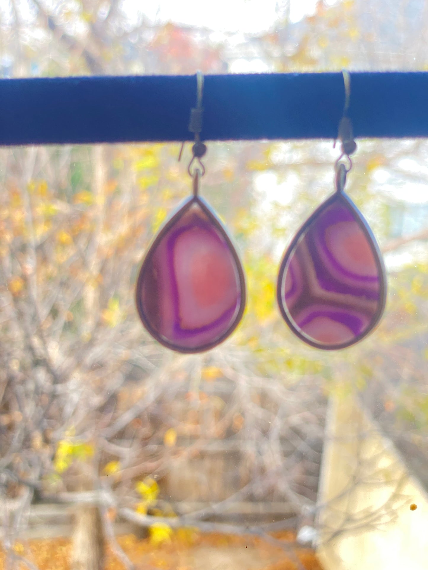 Agate Tear Drop Earrings